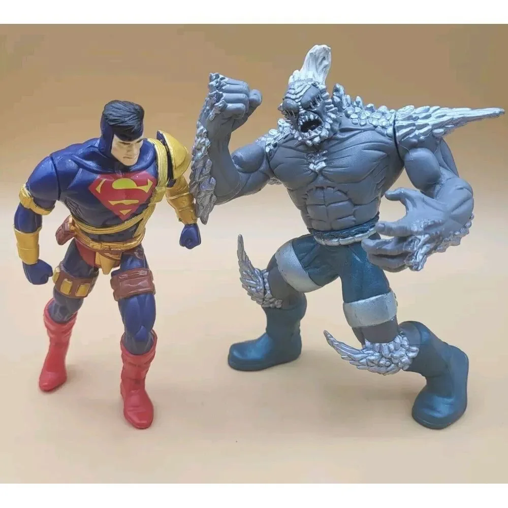 VTG 1995 Superman Man of Steel Hunter-Prey vs Doomsday Action Figures‎ DC Comics